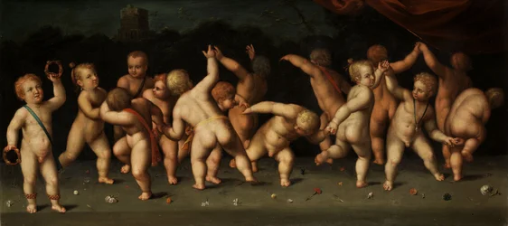 Children Dancing and Frolicking in a Landscape